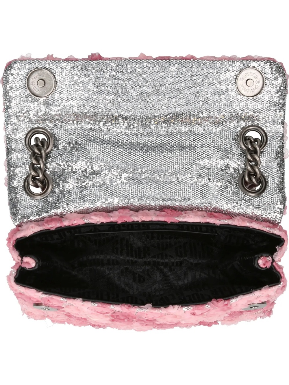Kurt Geiger the Kensington Pink Rose-Appliqué Chain Shoulder Bag - Picture 5 of 16
